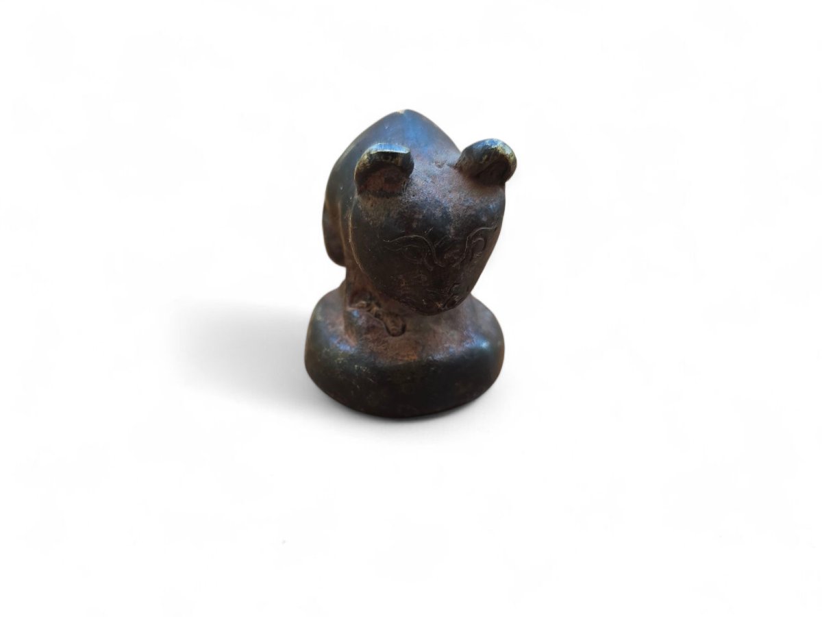 Figurine En Bronze Pour Peser l'Opium – XIXe Siècle-photo-2