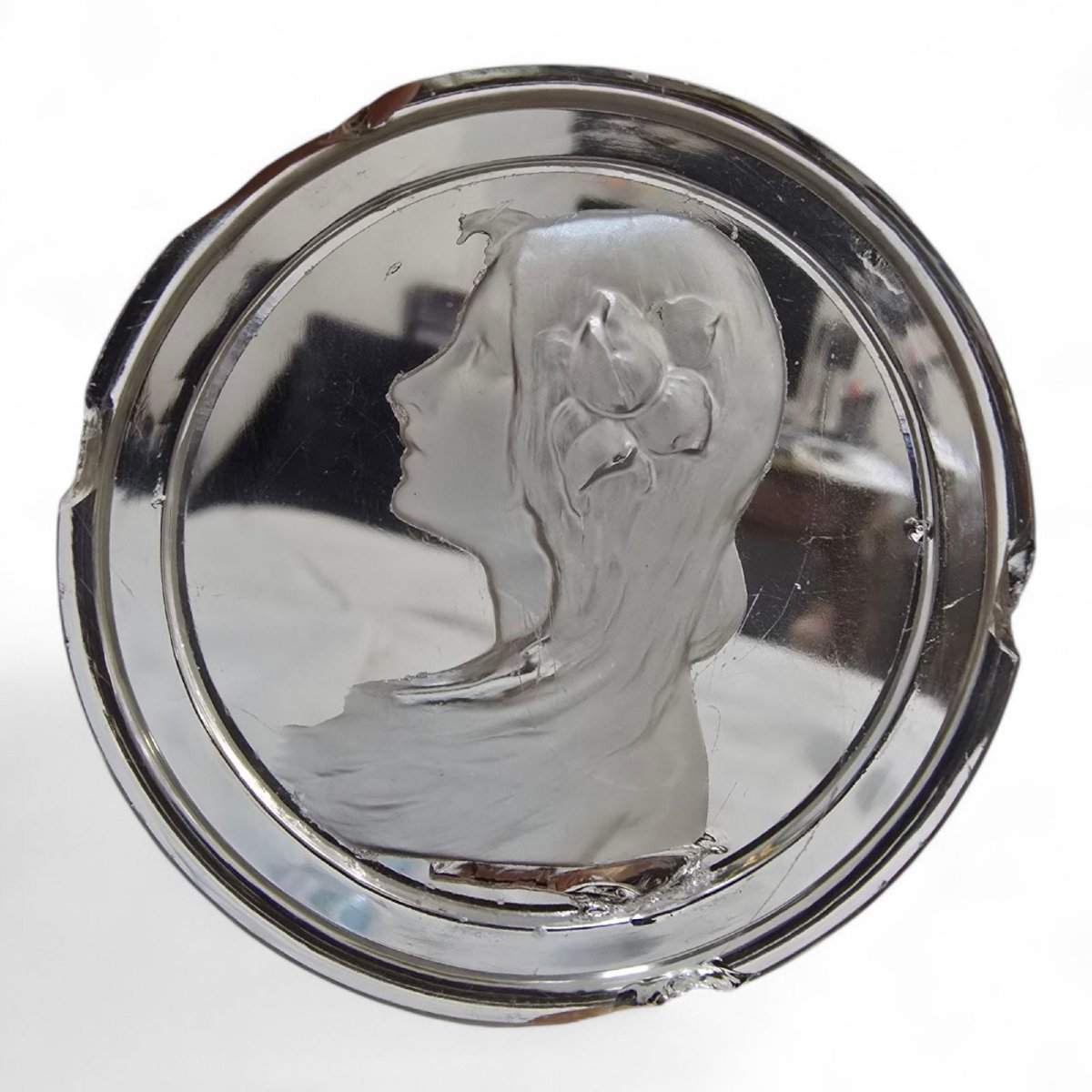 Carved Crystal Medallion – 19th Century-photo-2