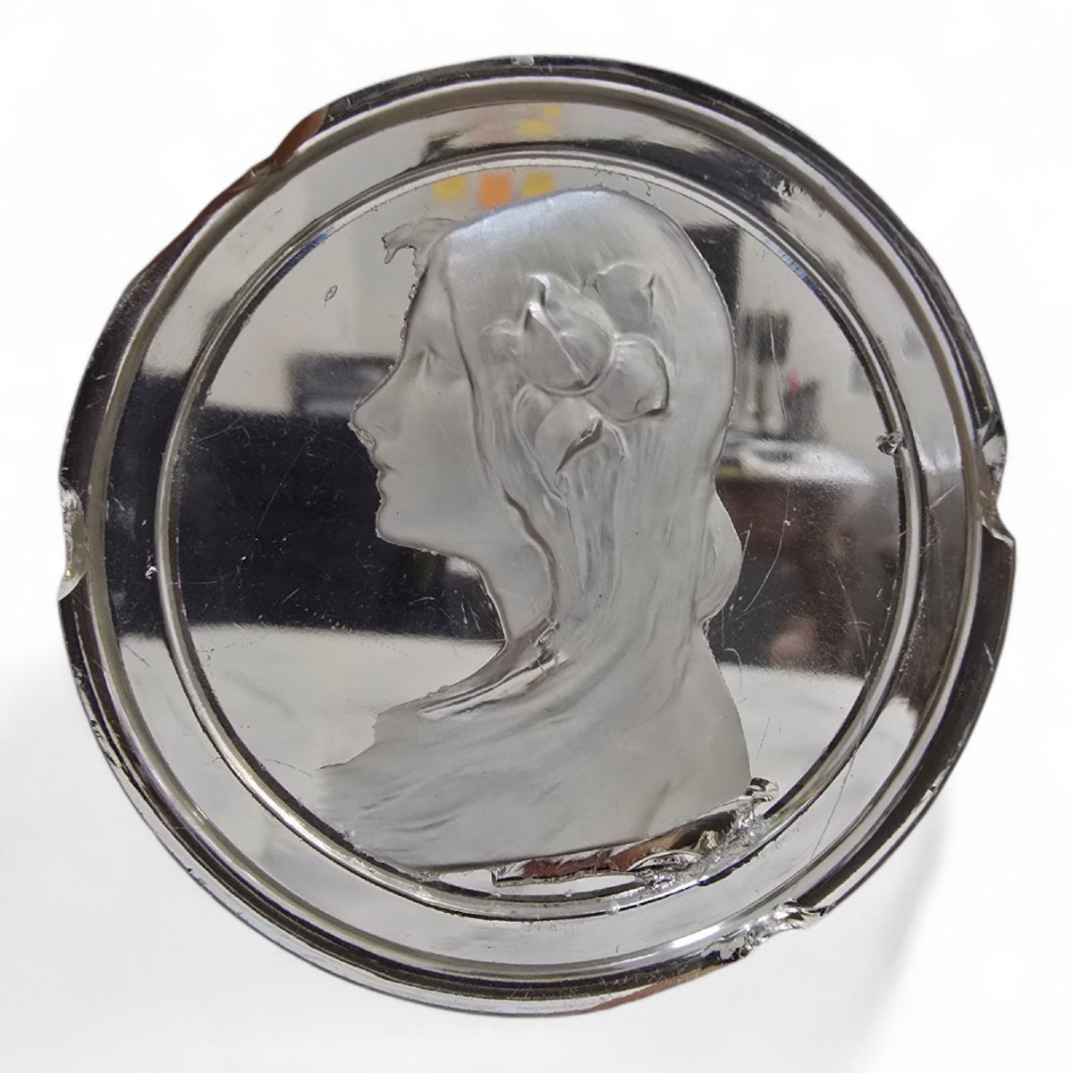 Carved Crystal Medallion – 19th Century-photo-3
