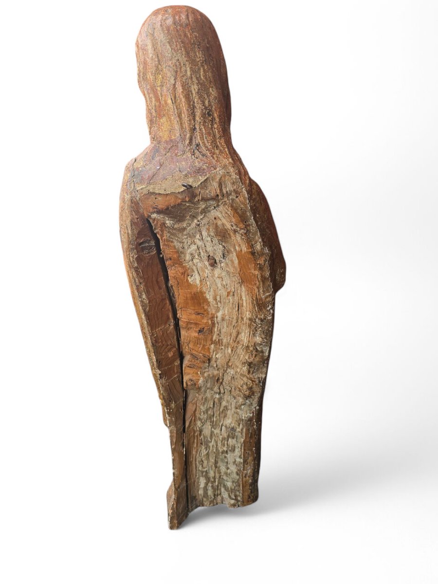 Romanesque Sculpture Of The Virgin – 15th Century-photo-2