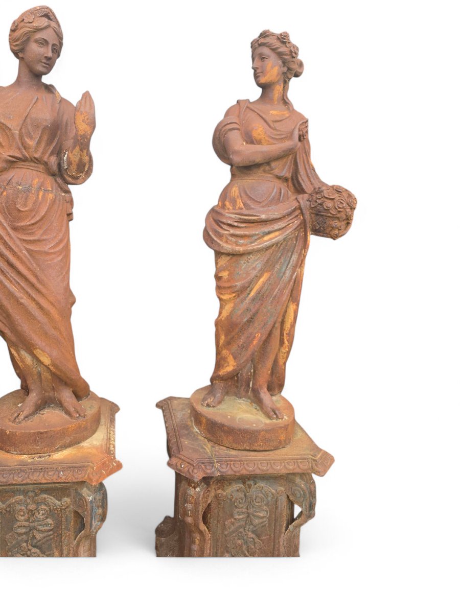Large 4 Seasons Garden Sculptures - 230 Cm-photo-3
