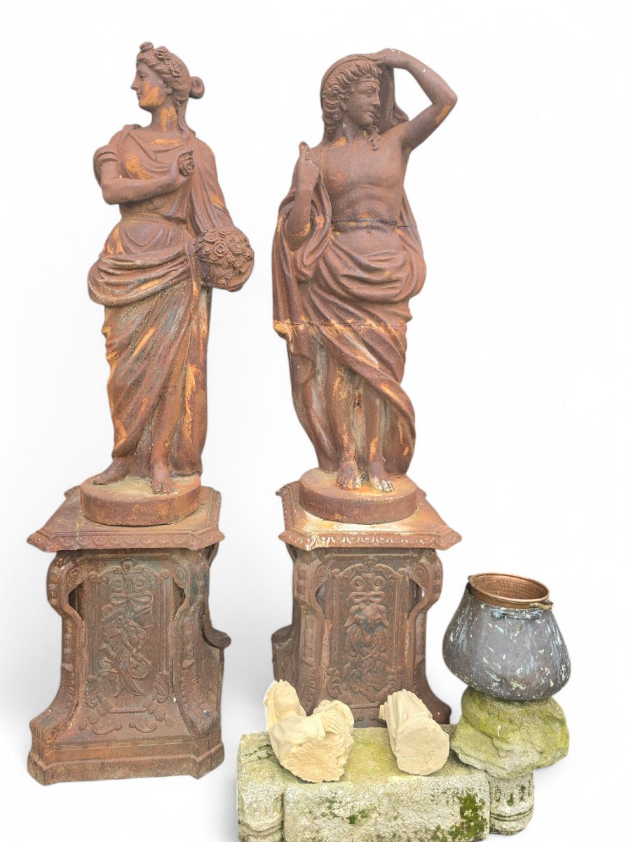 Large 4 Seasons Garden Sculptures - 230 Cm-photo-8