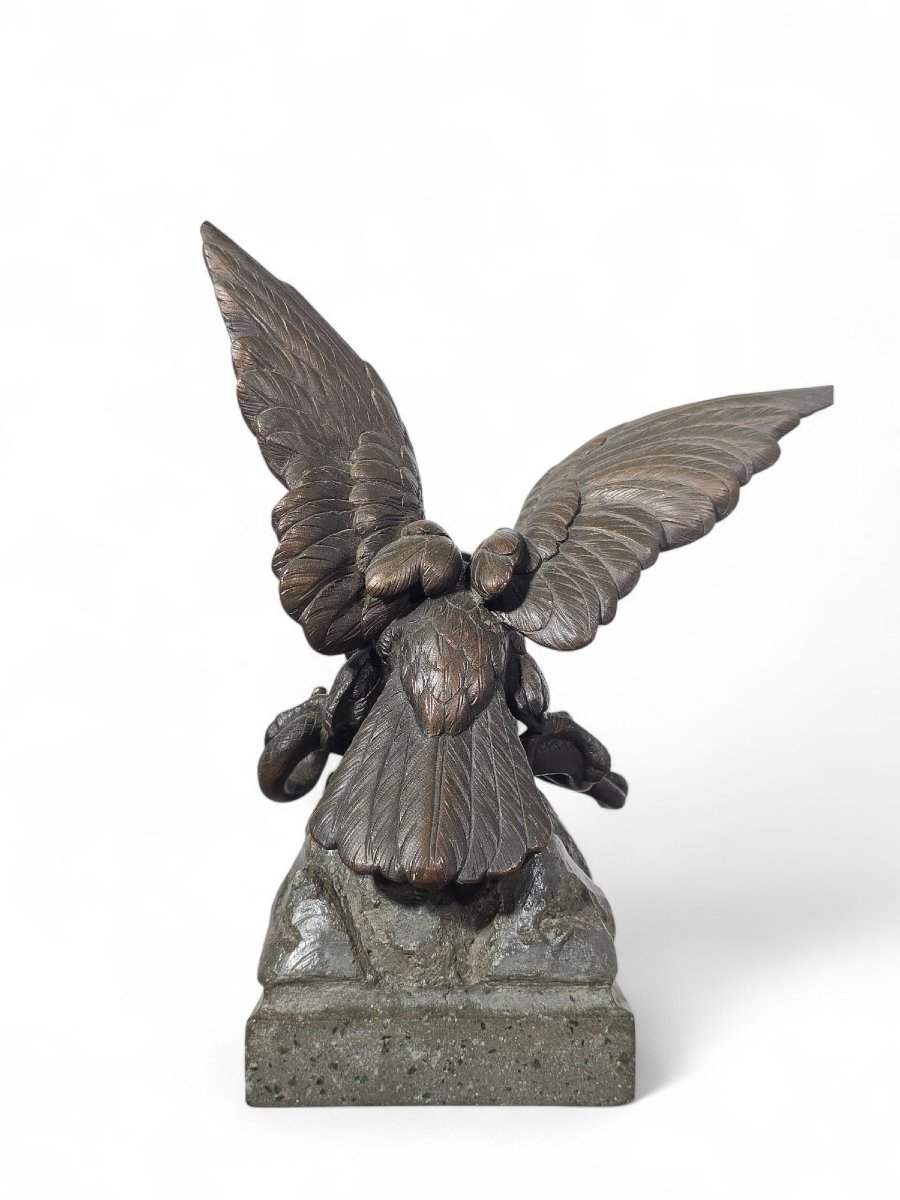 Aigle Mexicain En Bronze — XIXe Siècle-photo-3