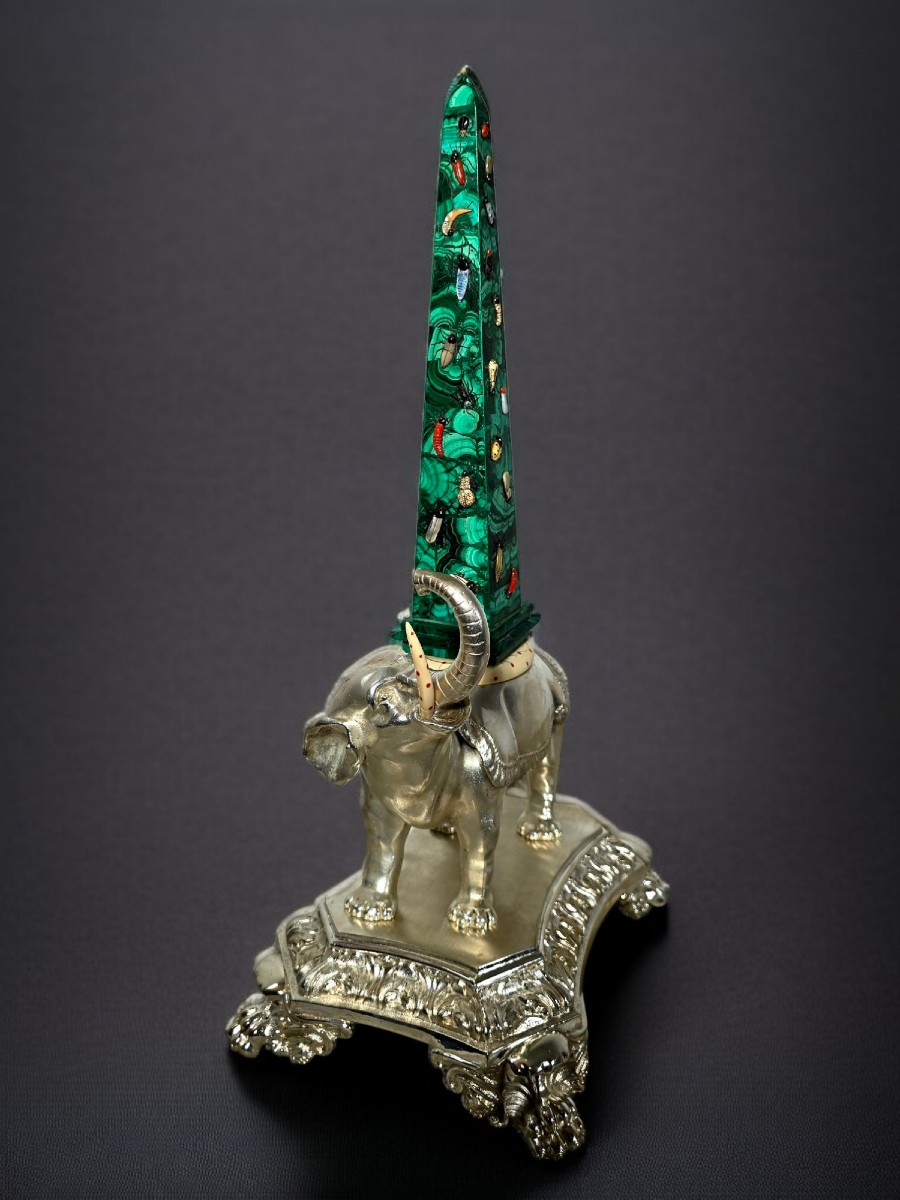 Elephant With Obelisk, English, 19th Century – Signed