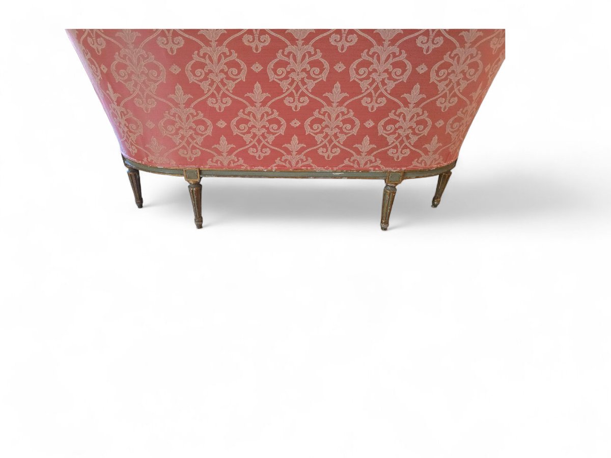 18th Century Louis XVI Period Sofa – Carved And Gilded Wood, Original Woodwork-photo-5