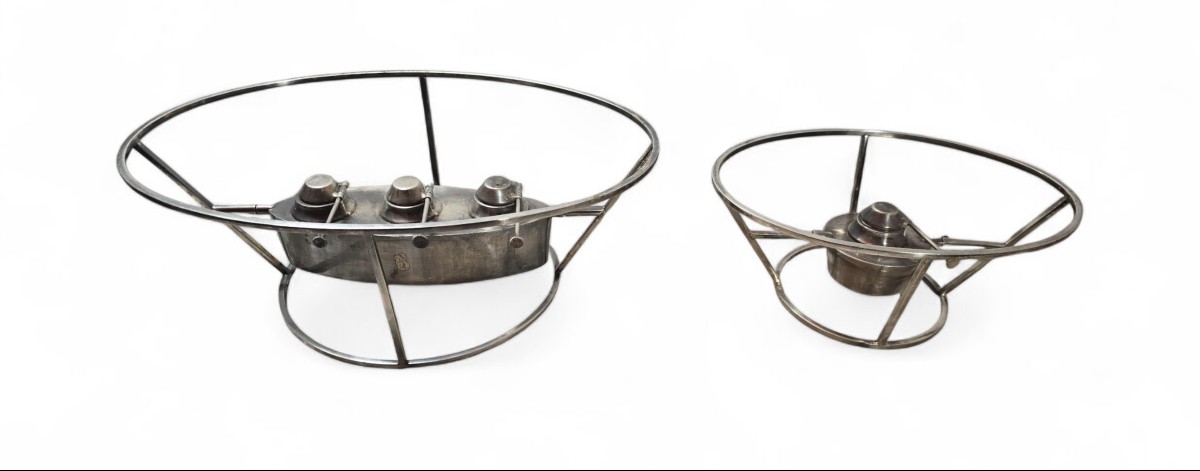 Pair Of Silver-plated Plate Warmers – Late 19th Century