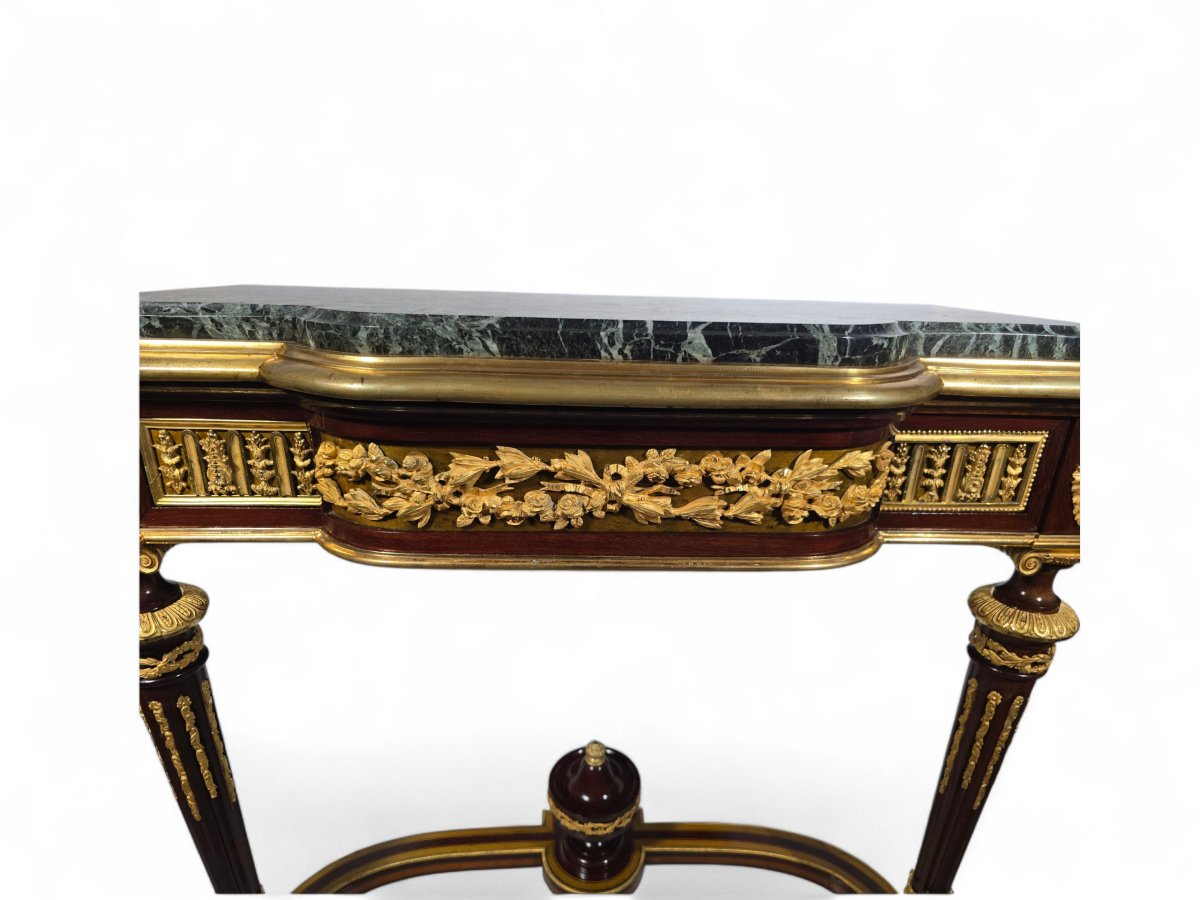 Élégante console du XIXe siècle signée Monbro Aîné-photo-8