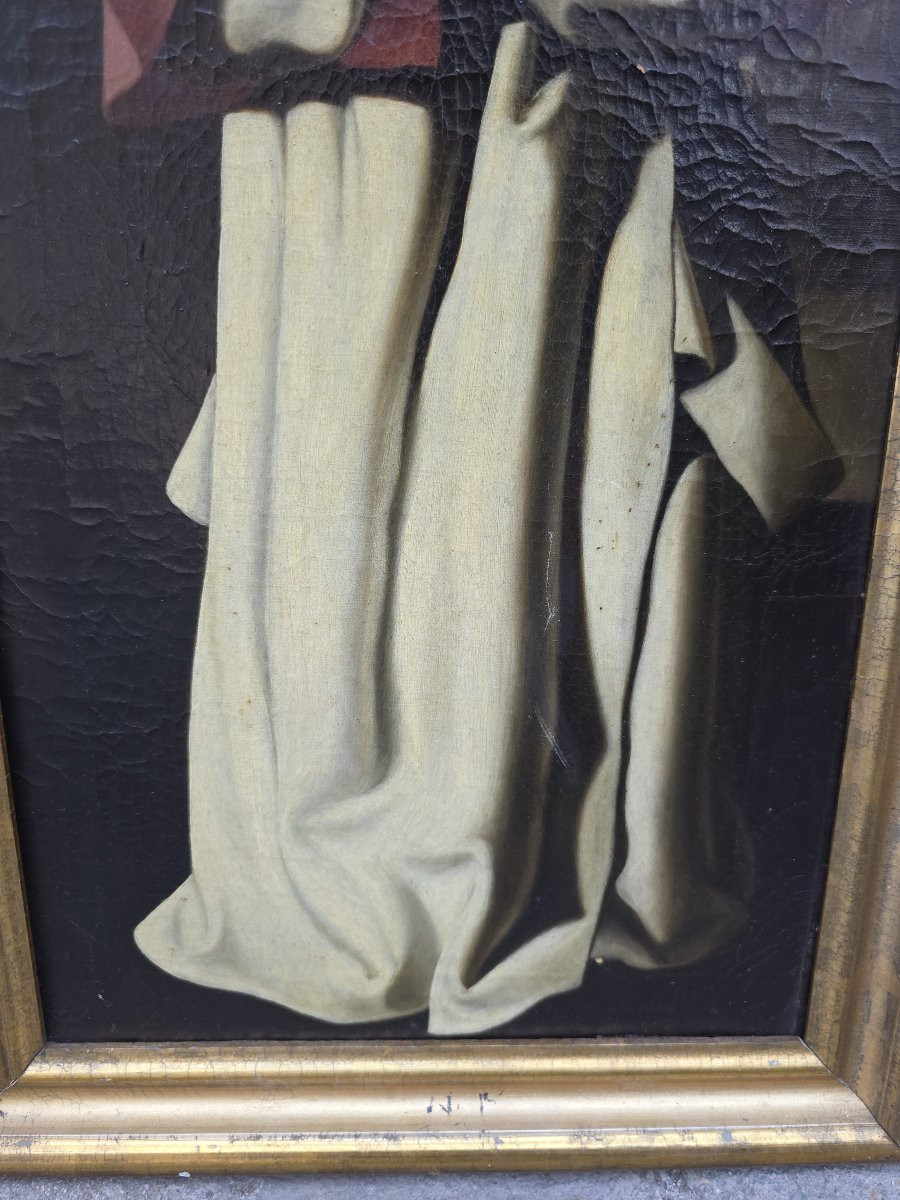 Paire de peintures à l’huile sur toile – Suiveur de Zurbarán – XVIIe siècle-photo-2