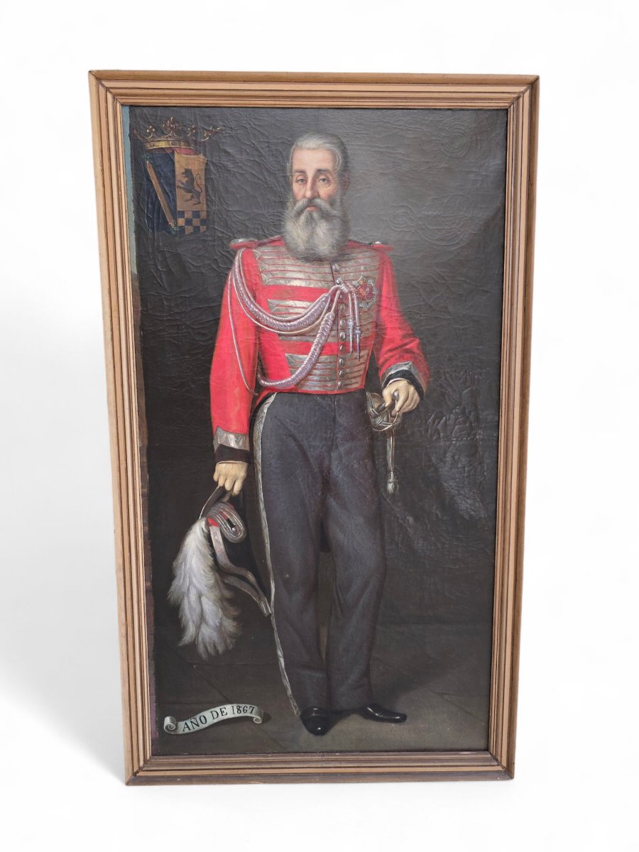 Portrait Of Eduardo De Sada Y López-lisperguer, Marquis Of Campo Real – Oil On Canvas Dated 18-photo-3