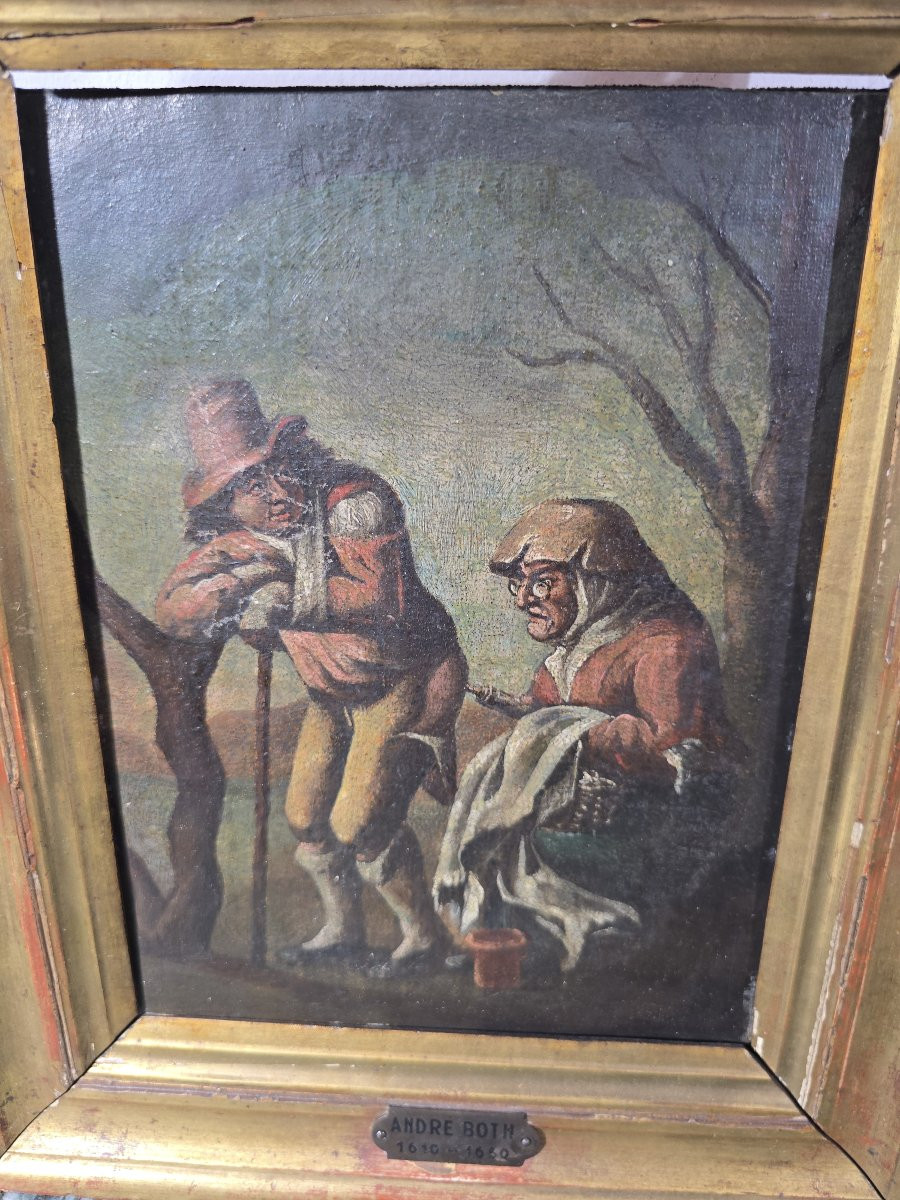 Oil On Canvas Attributed To Andries Both – 17th Century-photo-2