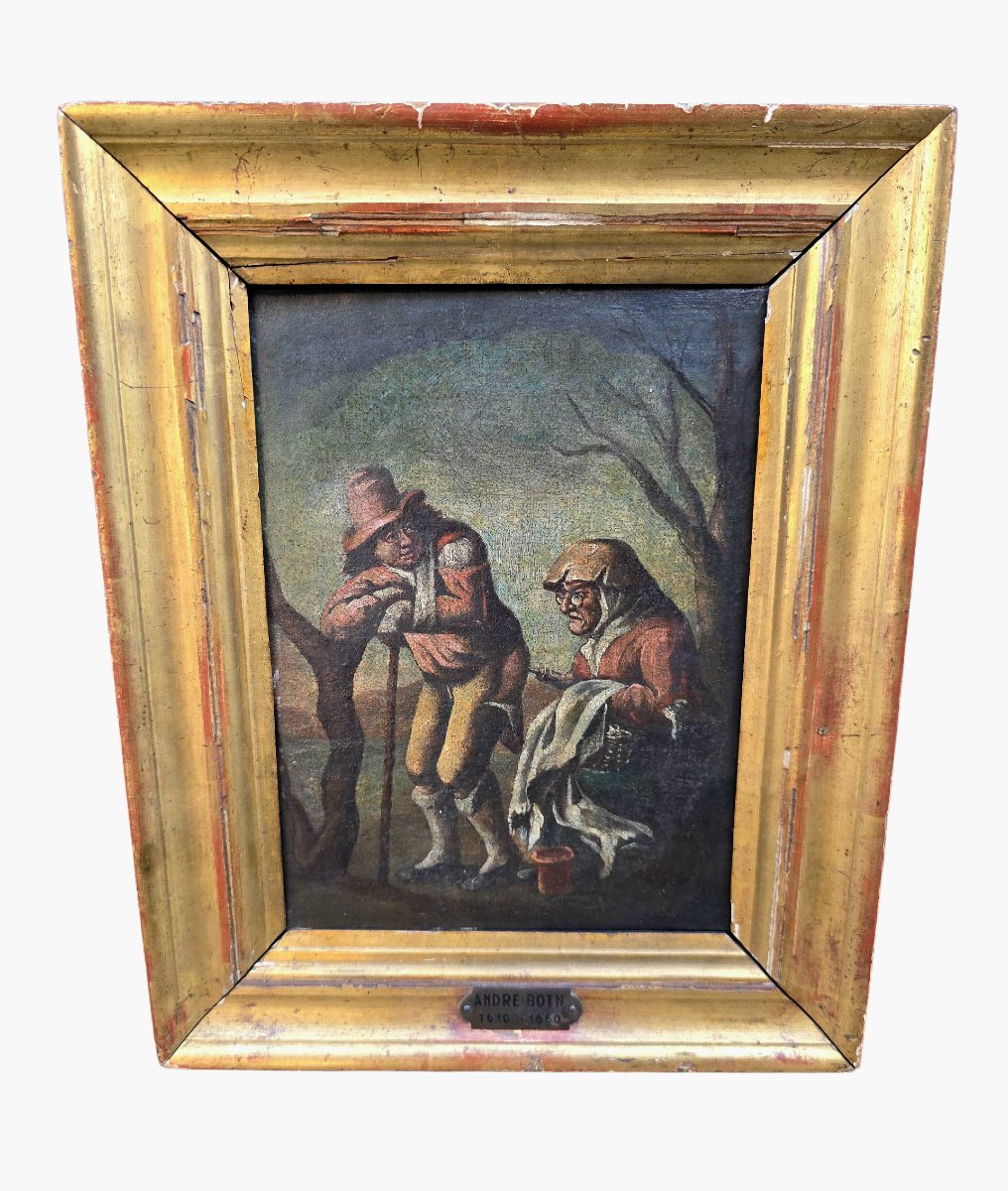 Oil On Canvas Attributed To Andries Both – 17th Century-photo-2