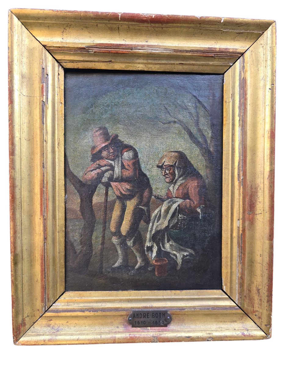 Oil On Canvas Attributed To Andries Both – 17th Century-photo-4