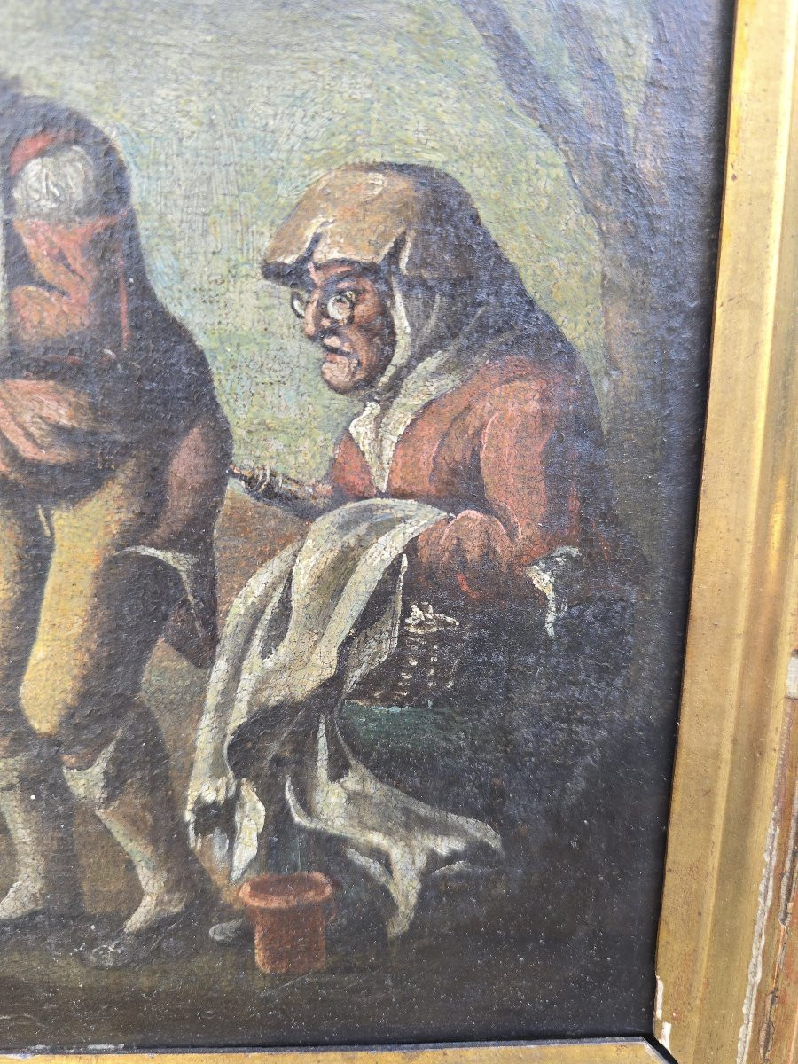 Oil On Canvas Attributed To Andries Both – 17th Century-photo-7