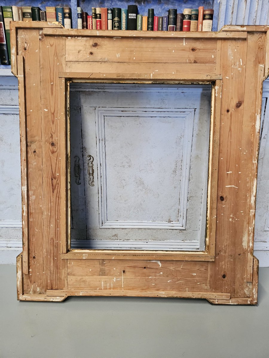 Pair Of 19th-century Renaissance-style Frames – Carved And Painted Wood-photo-4