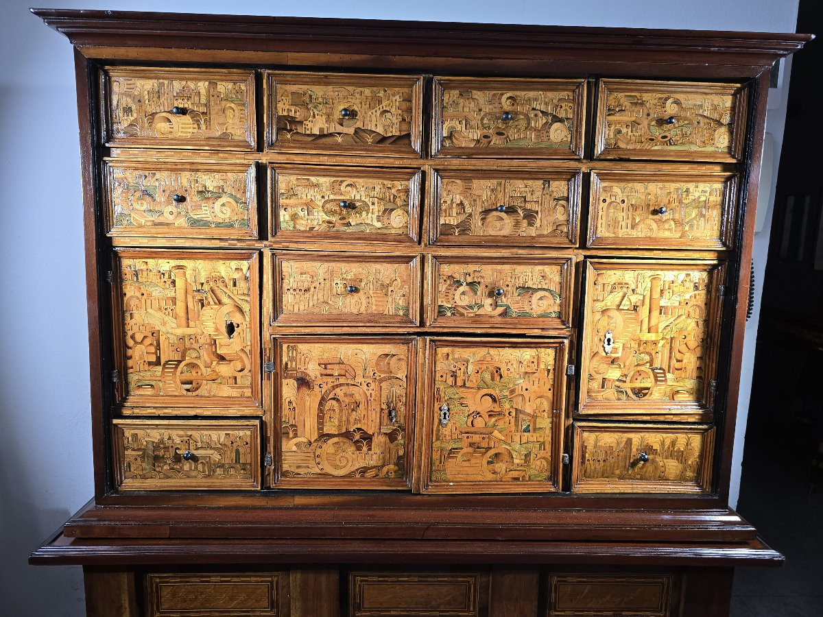 Important cabinet allemand d'Augsbourg – Fin du XVIe / Début du XVIIe siècle-photo-2