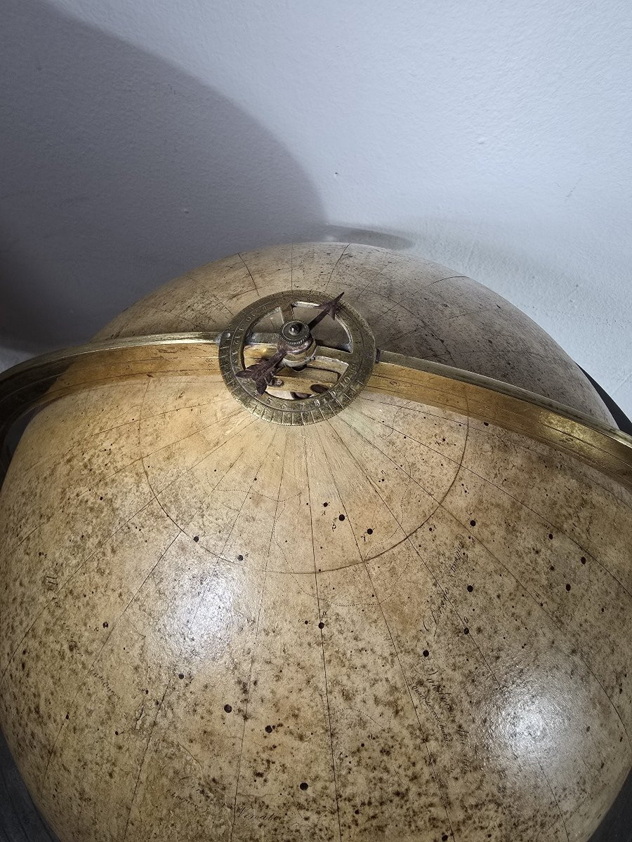Globe céleste du XIXe siècle par Charles Dien, signé et dédié à M. A. Bouvard-photo-3
