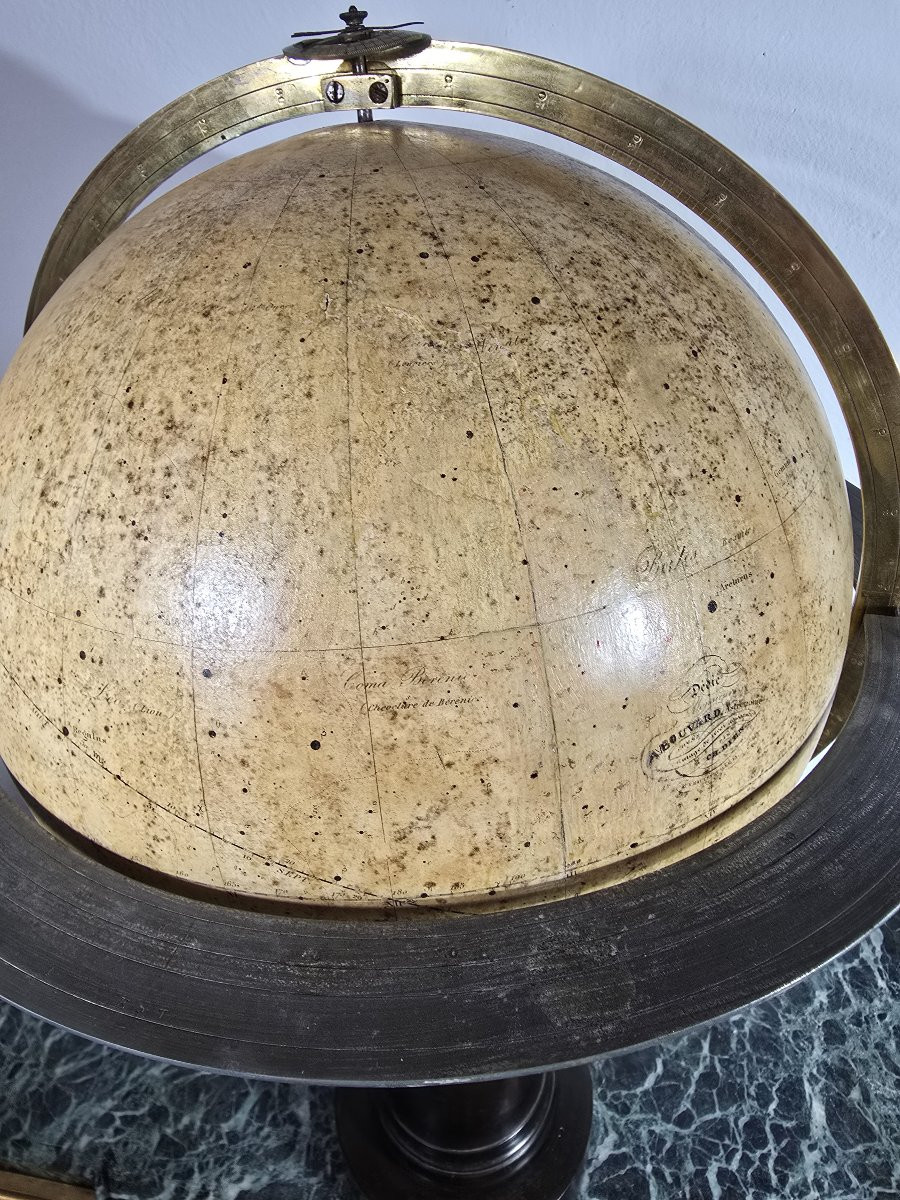 Globe céleste du XIXe siècle par Charles Dien, signé et dédié à M. A. Bouvard-photo-7
