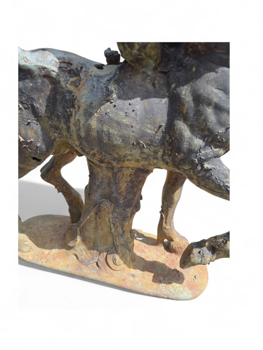 Sculpture unique en bronze d'un centaure, Italie, XXe siècle-photo-1