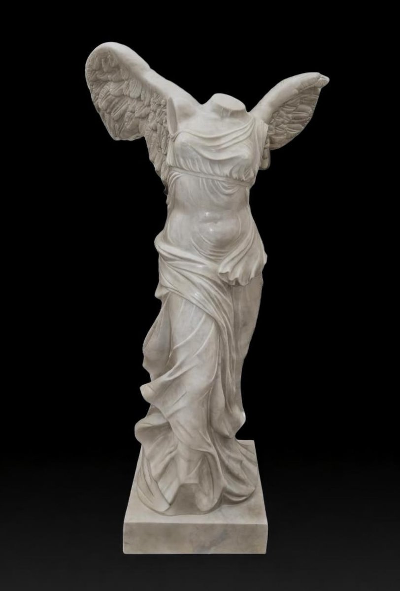 Large Hand-carved Marble Sculpture Of The Winged Victory Of Samothrace, 173 Cm Nike-photo-2