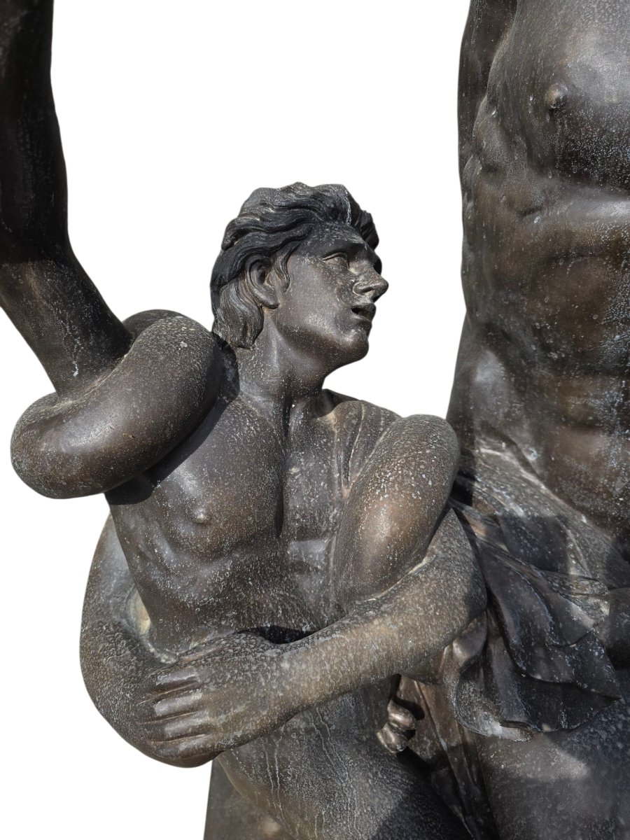 Monumental Bronze Sculpture Of Laocoön, Italy, 1950s, 215 Cm-photo-4