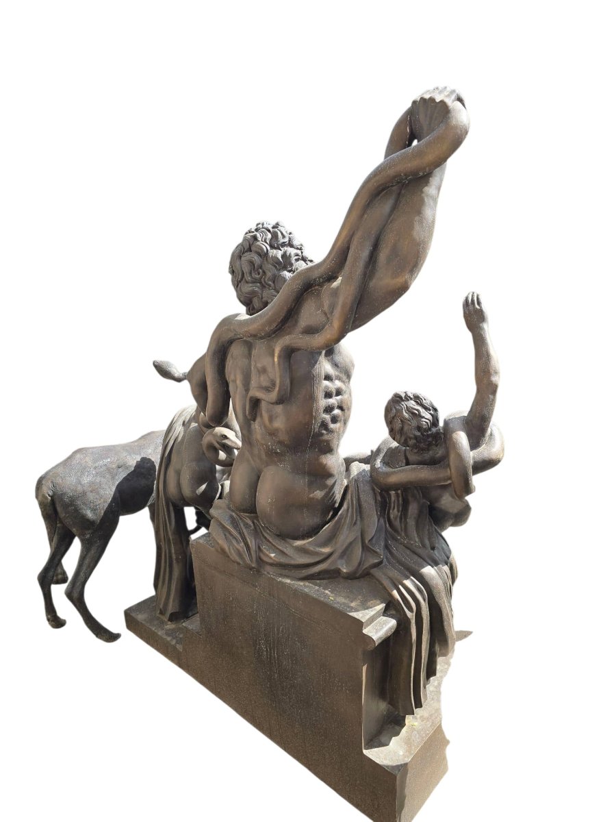 Monumental Bronze Sculpture Of Laocoön, Italy, 1950s, 215 Cm-photo-7