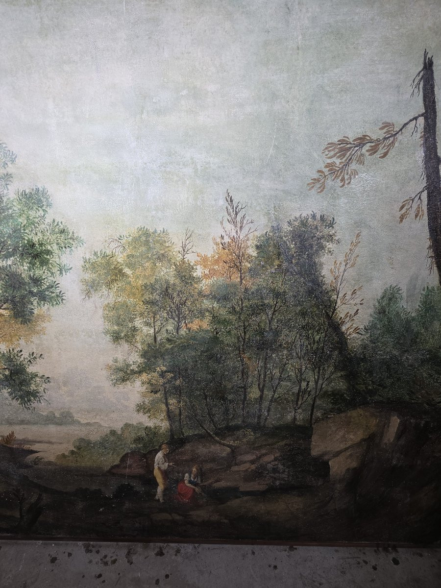 19th Century Italian Oil On Canvas – Pastoral Scene-photo-4