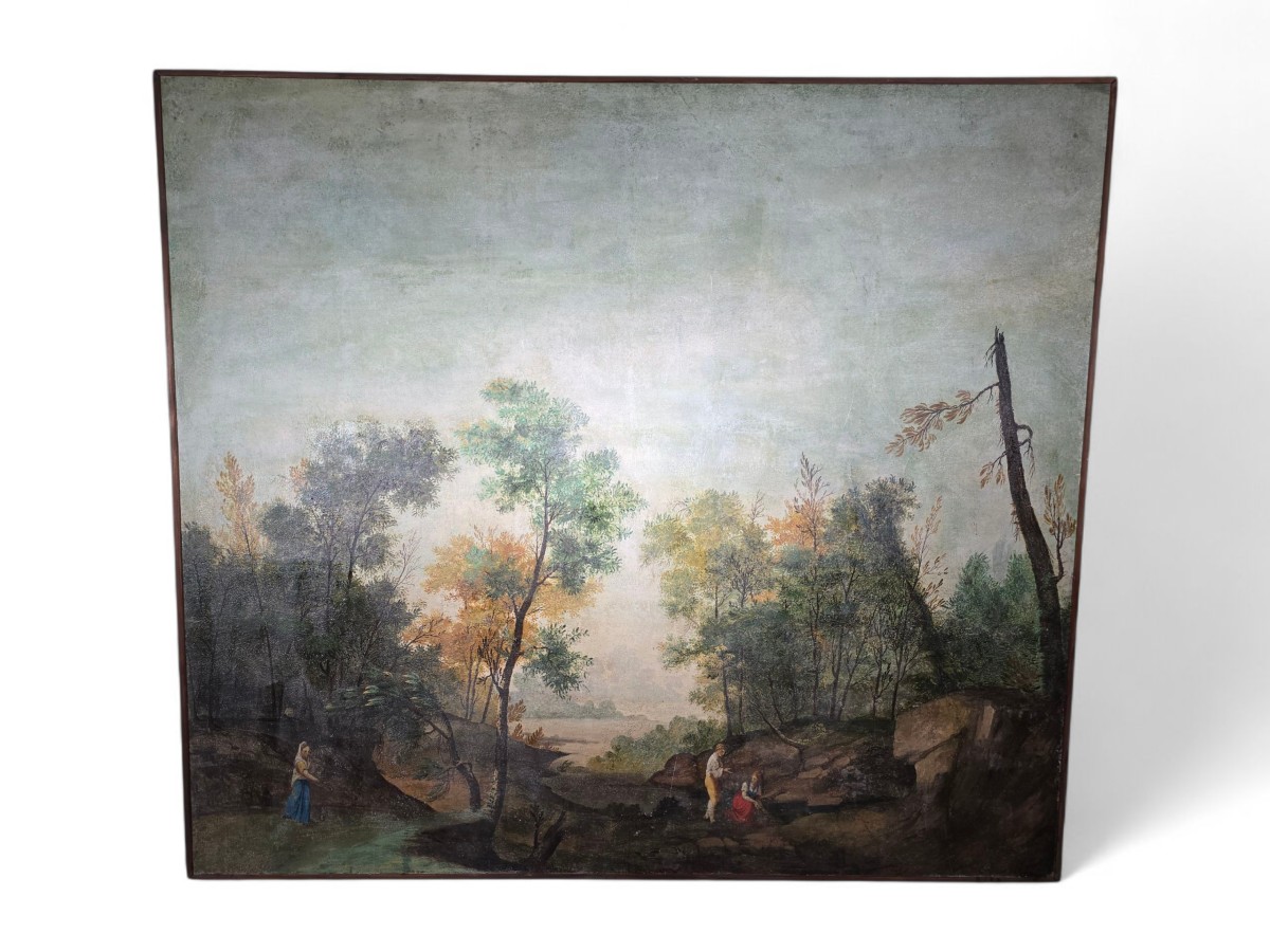 19th Century Italian Oil On Canvas – Pastoral Scene