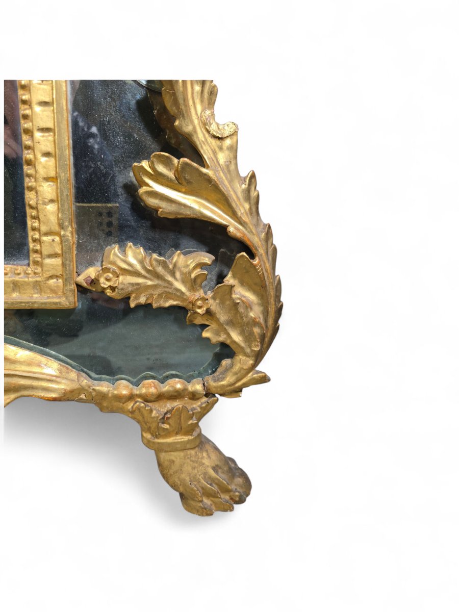 Miroir en bois doré de style Empire italien du XVIIIe siècle-photo-3