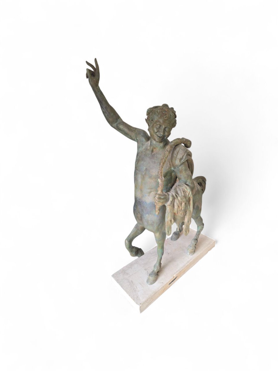 Grande sculpture italienne en bronze d'un centaure, vers 1900-photo-4