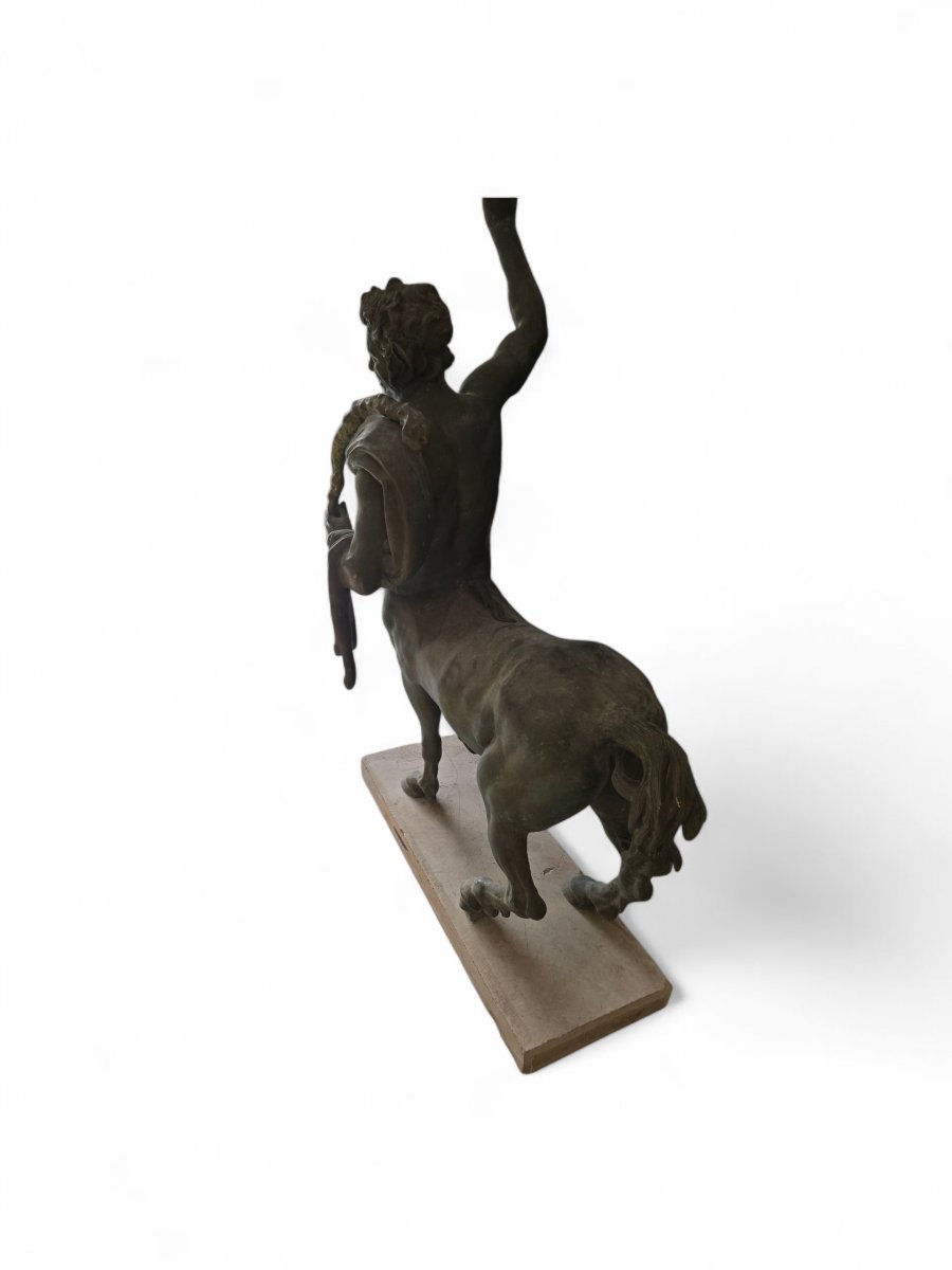 Grande sculpture italienne en bronze d'un centaure, vers 1900-photo-5