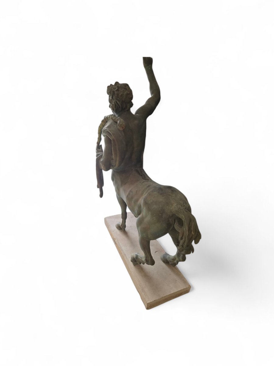 Grande sculpture italienne en bronze d'un centaure, vers 1900-photo-6