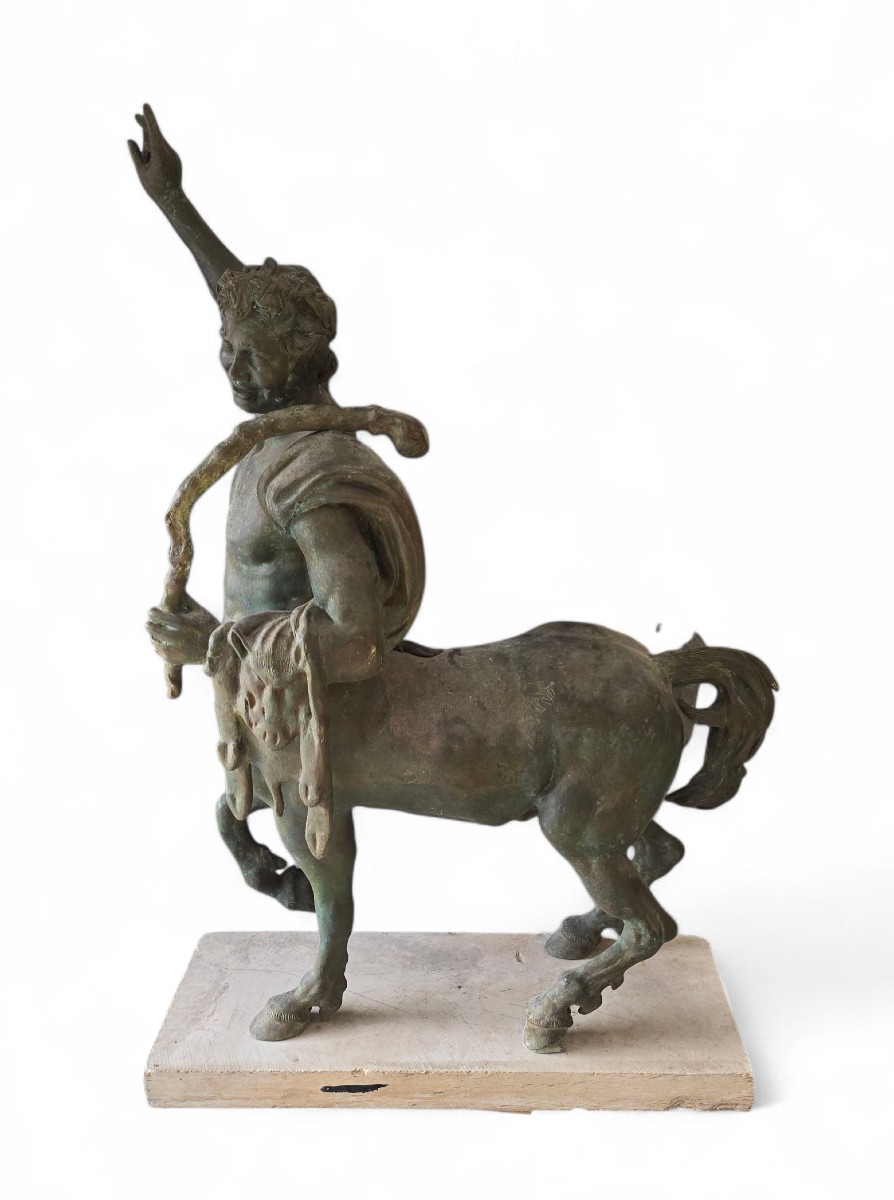 Grande sculpture italienne en bronze d'un centaure, vers 1900