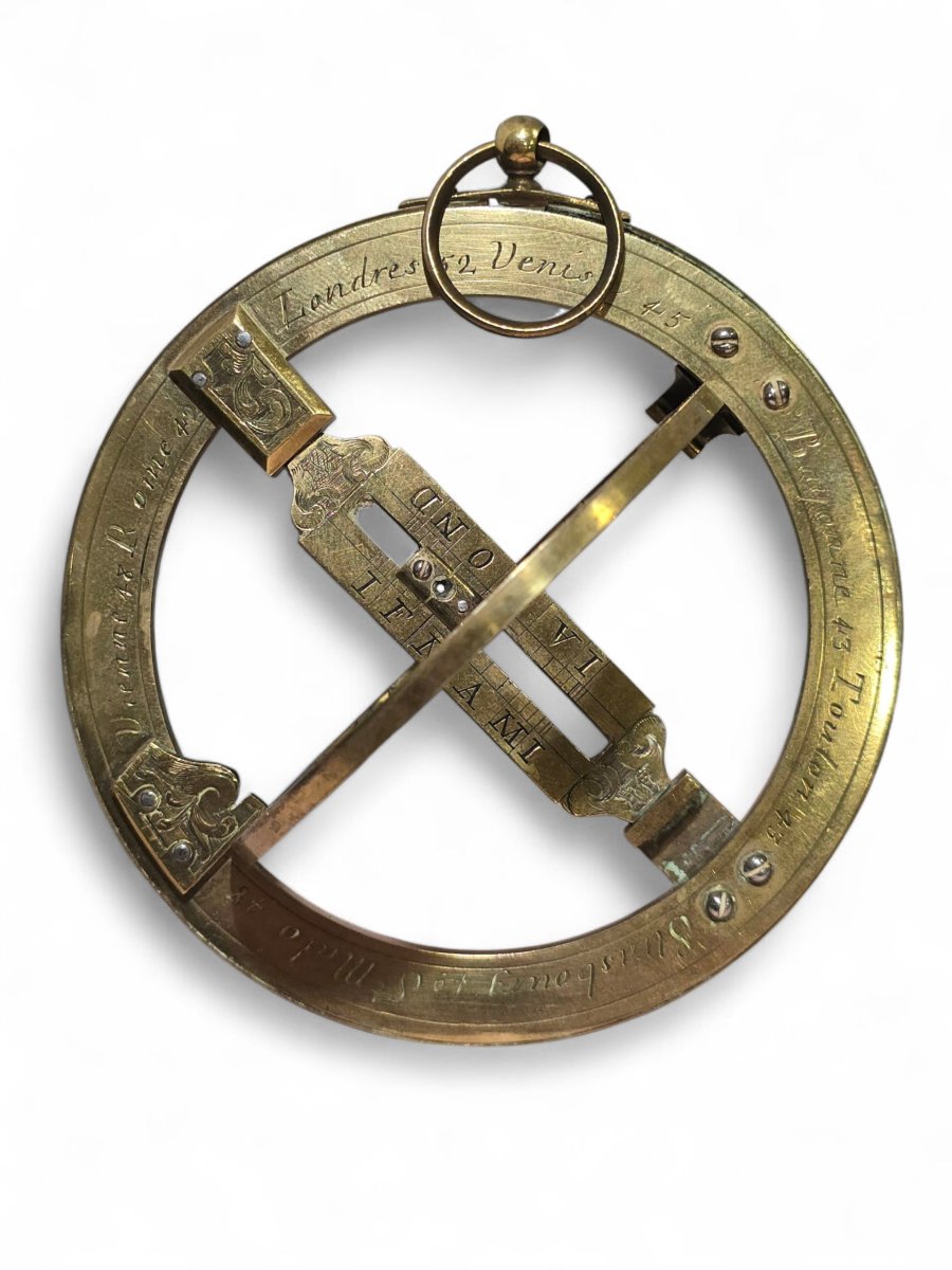 Universal Equinoctial Ring With Sundial, Nicolas Bion, Paris, Circa 1700-photo-2