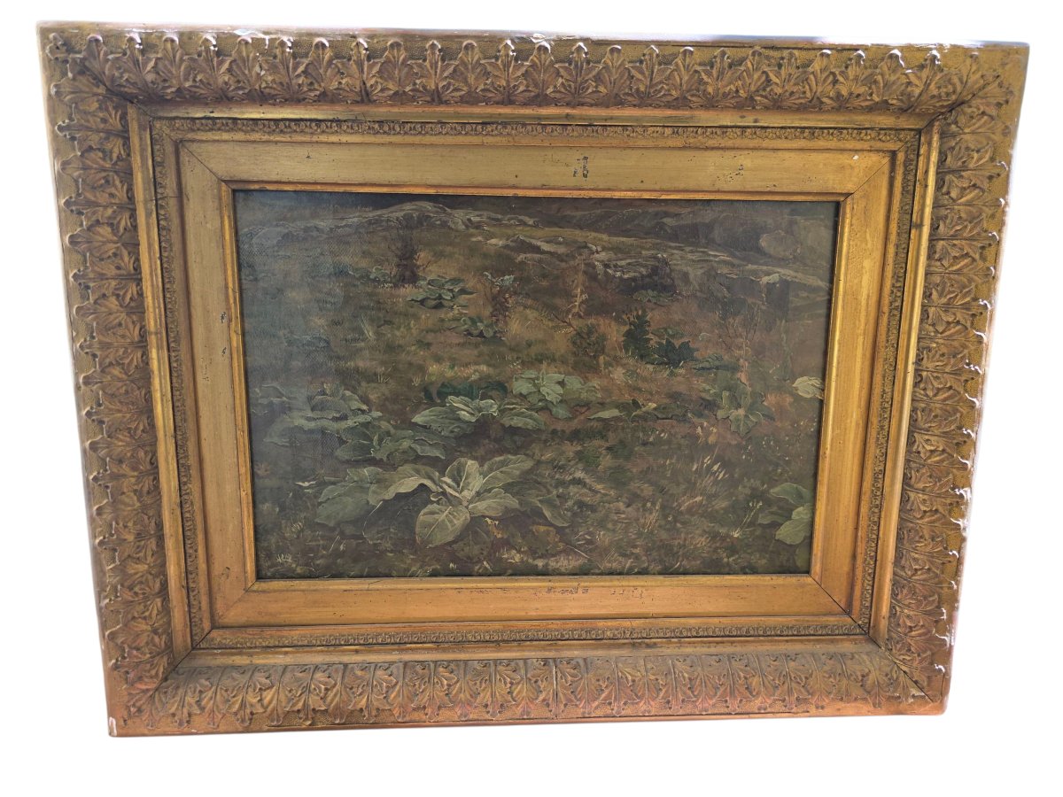 Landscape In Oil On Canvas, 19th Century-photo-4