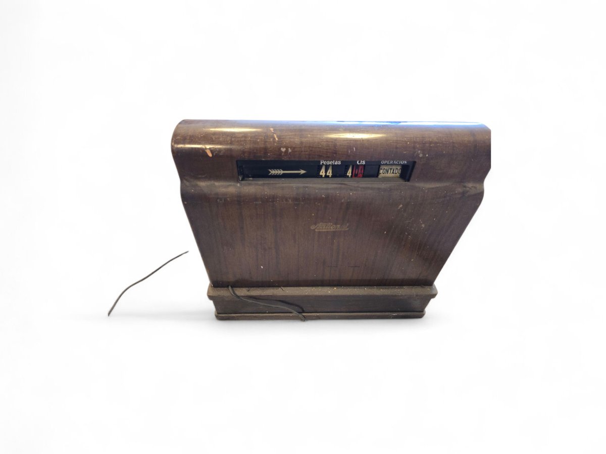 "national" Cash Register In Red-painted Brass, Mid-20th Century-photo-8