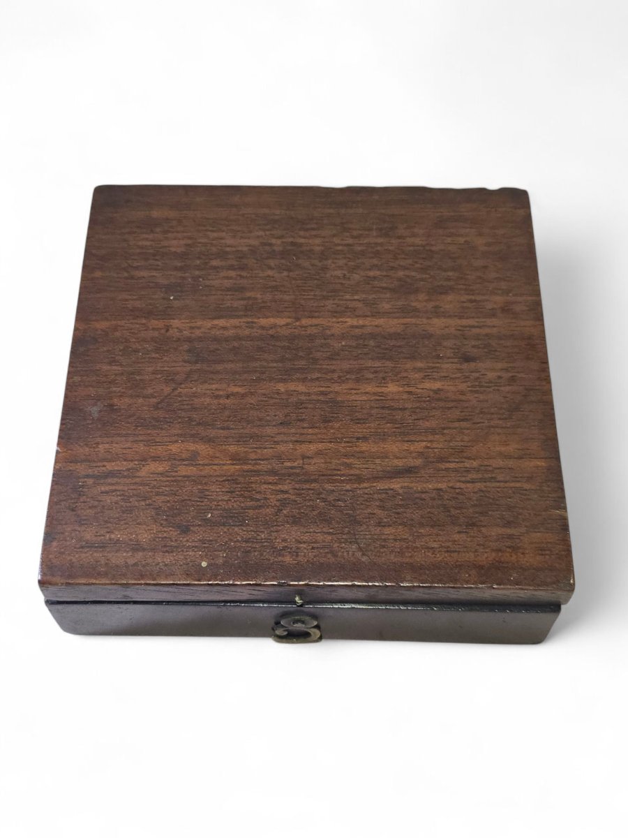  641 / 5.000 19th-century Portable Sundial In Its Wooden Case-photo-2