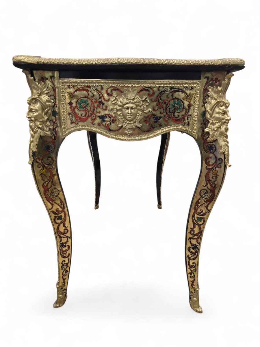 19th Century French Boulle Style Side Table-photo-2
