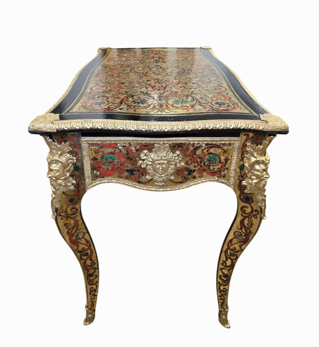 19th Century French Boulle Style Side Table-photo-3