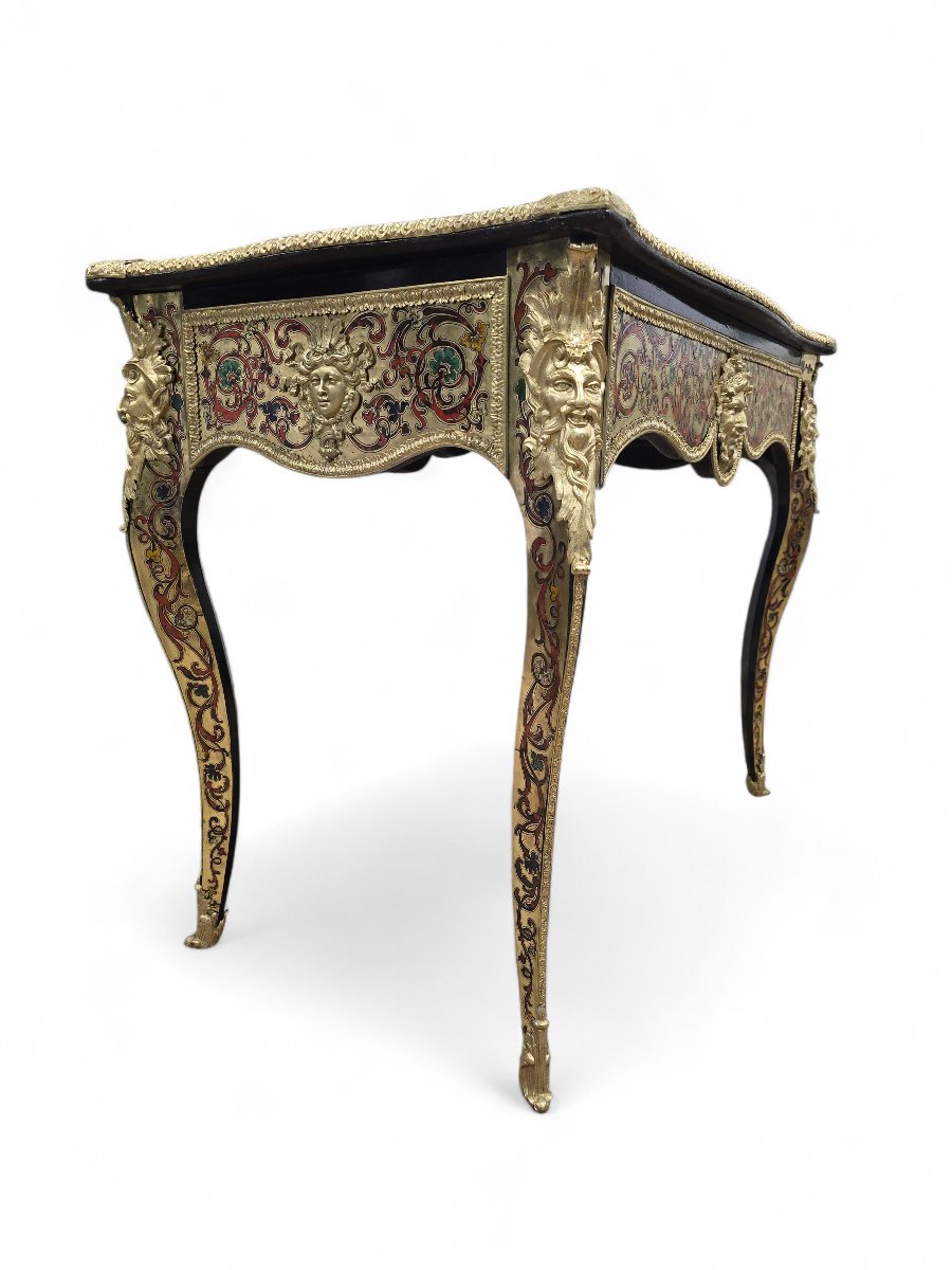 19th Century French Boulle Style Side Table-photo-7