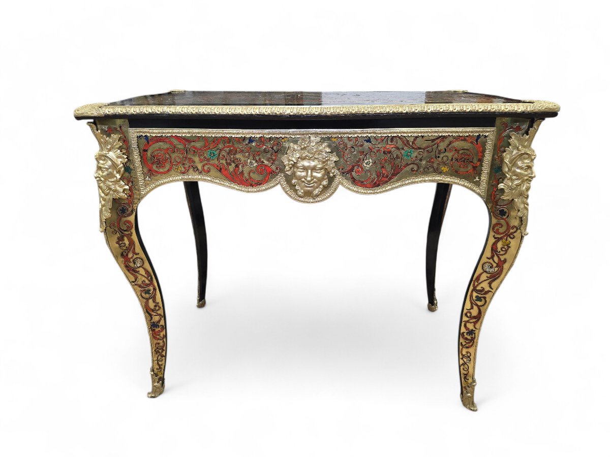 19th Century French Boulle Style Side Table-photo-8