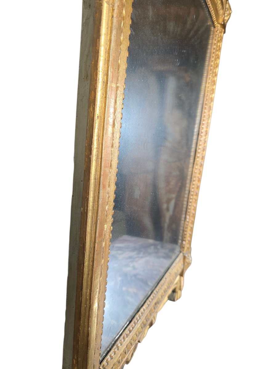 18th-century French Mirror In Gilded Wood With Original Glass-photo-5