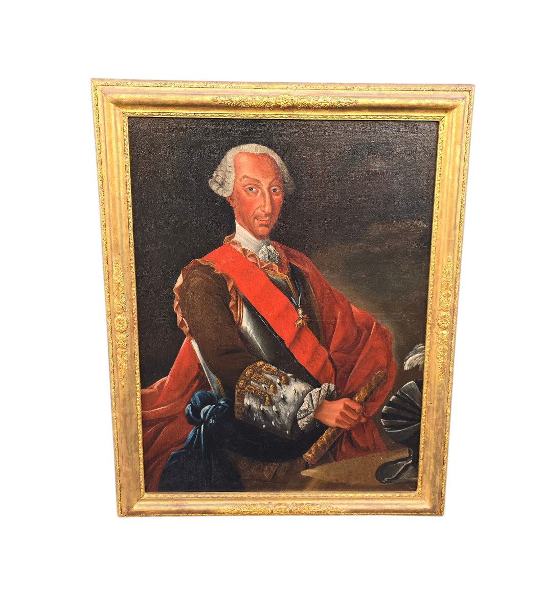 Portrait de Charles de Bourbon en roi de Naples ».  Huile sur toile rentoilée. -photo-4