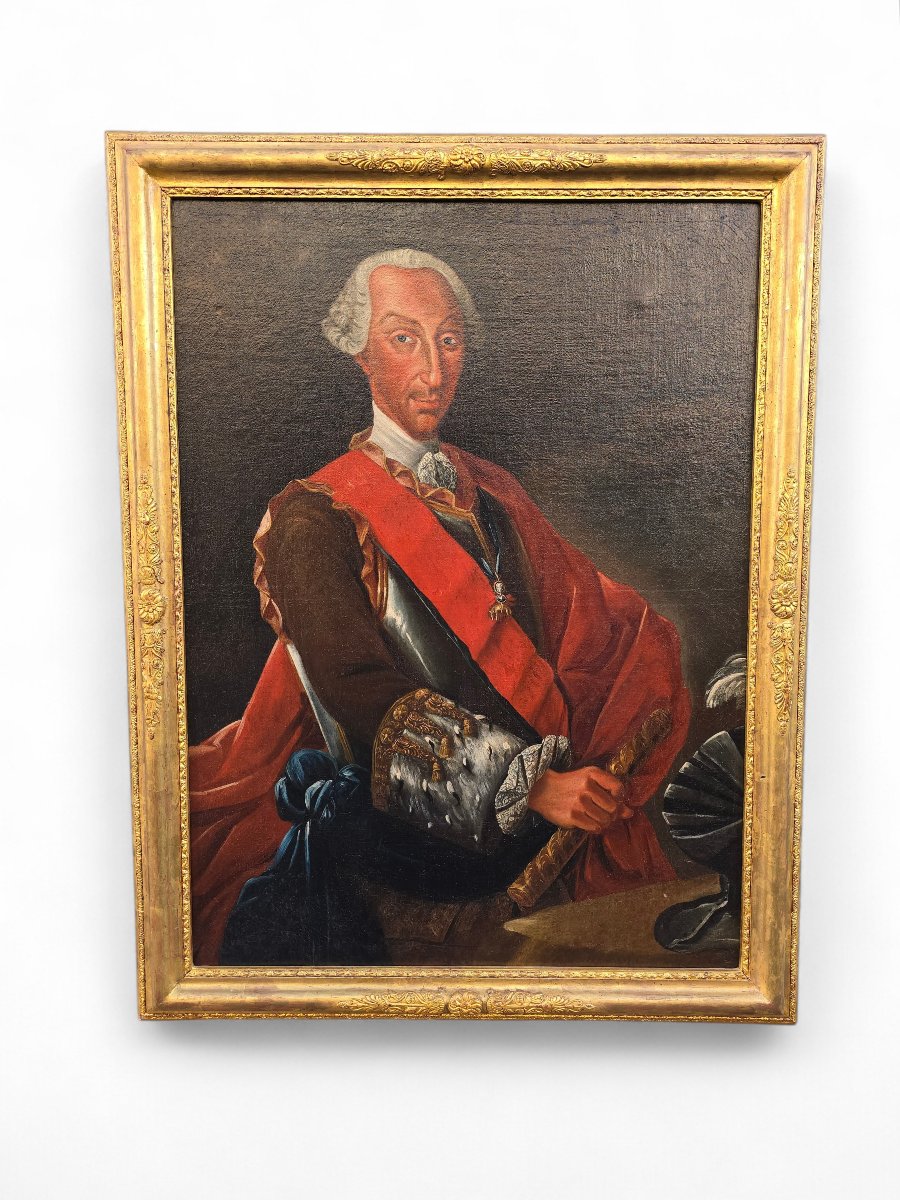 Portrait de Charles de Bourbon en roi de Naples ».  Huile sur toile rentoilée. -photo-5
