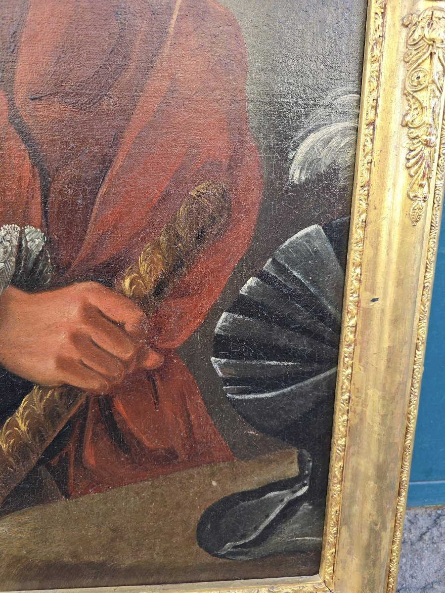 Portrait de Charles de Bourbon en roi de Naples ».  Huile sur toile rentoilée. -photo-7