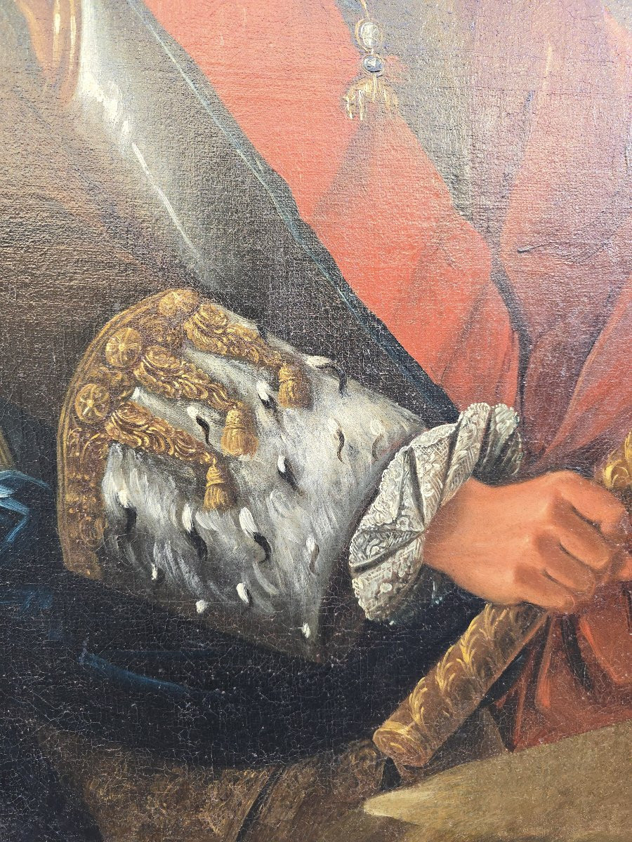 Portrait de Charles de Bourbon en roi de Naples ».  Huile sur toile rentoilée. -photo-8