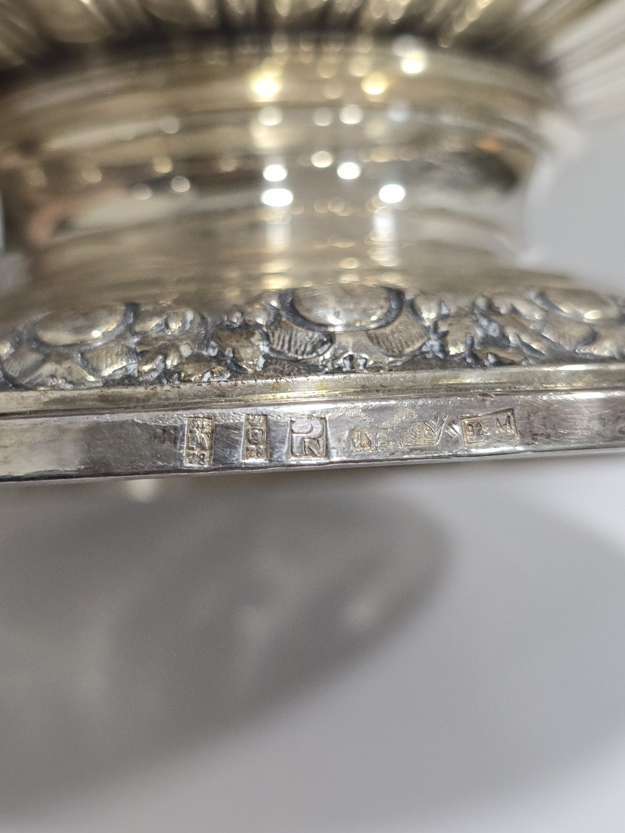 Royal Spanish Silver Tea And Coffee Service By Yanes, Decorated With The Coat Of Arms Of Alfonso-photo-7