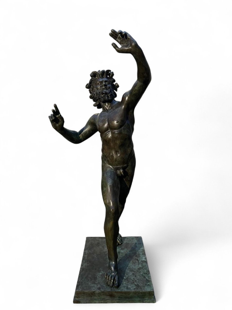 Monumental Bronze Sculpture Of A Faun-photo-3