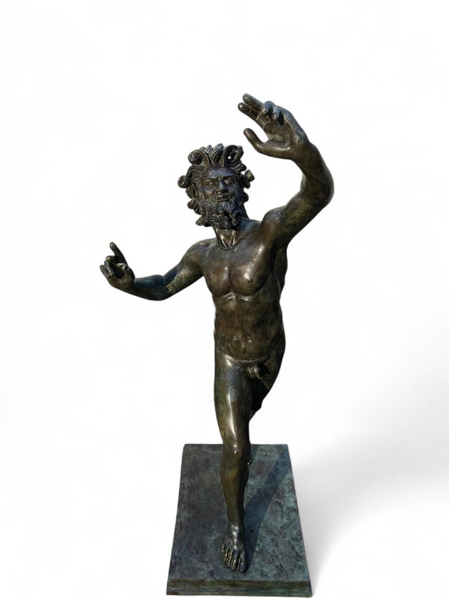 Monumental Bronze Sculpture Of A Faun-photo-4