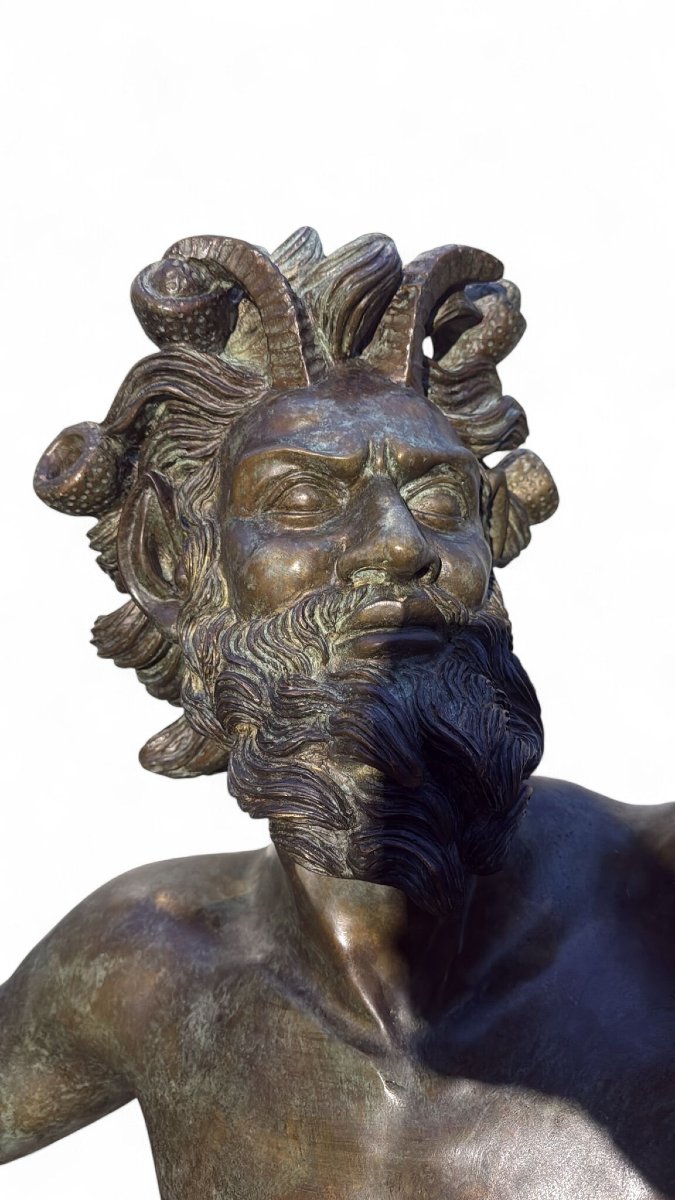 Monumental Bronze Sculpture Of A Faun-photo-2