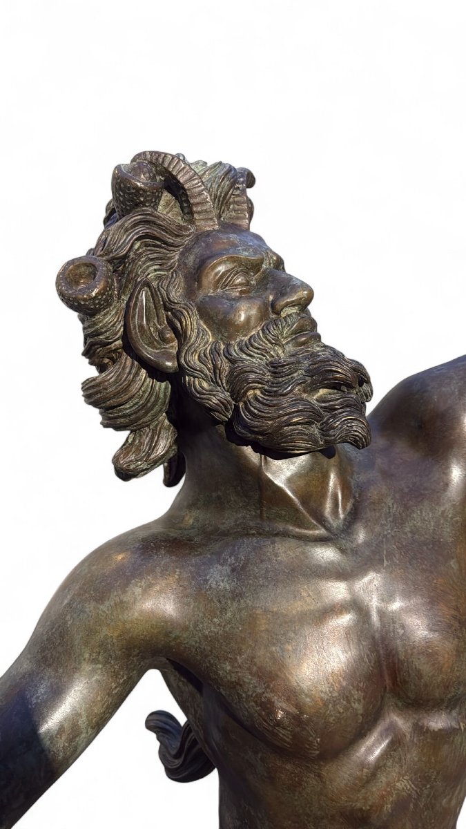 Monumental Bronze Sculpture Of A Faun-photo-3
